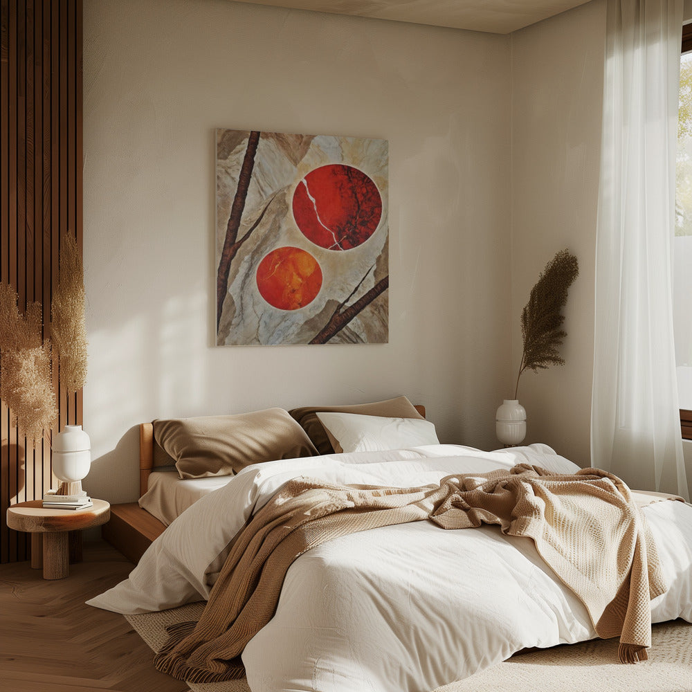 Gloeiende kolen in de steen | Canvas