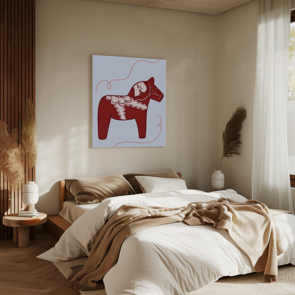Rood Paard Grillig | Canvas