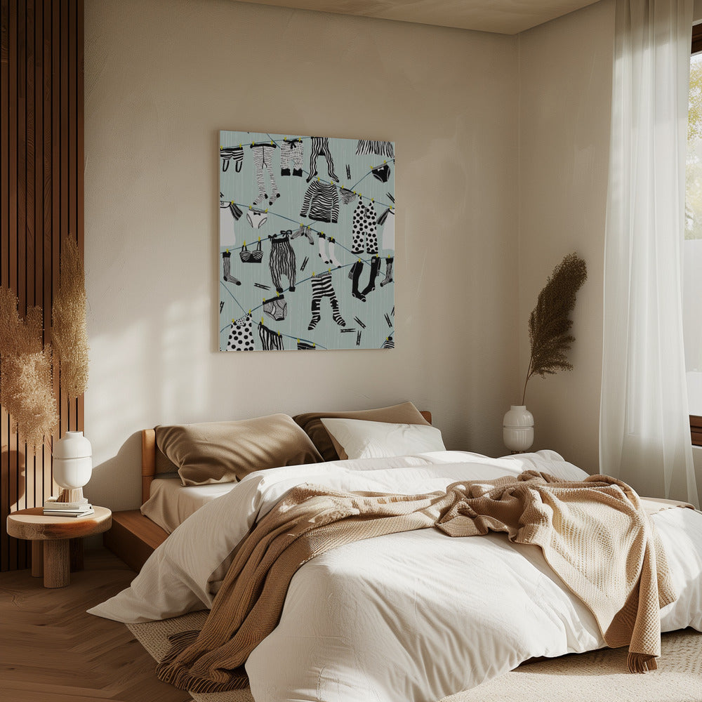 Hangen in wasruimte patroon | Canvas