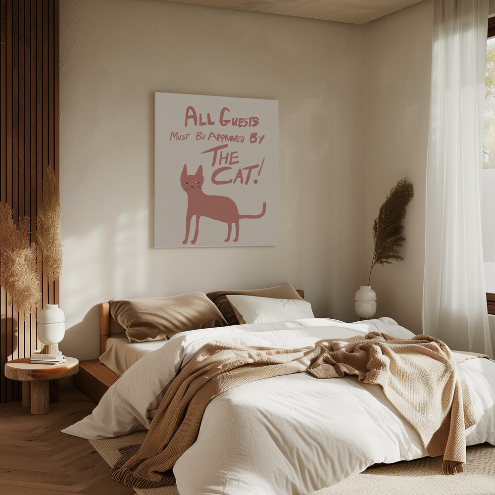 Alle gasten moeten door de kat worden goedgekeurd! | Canvas