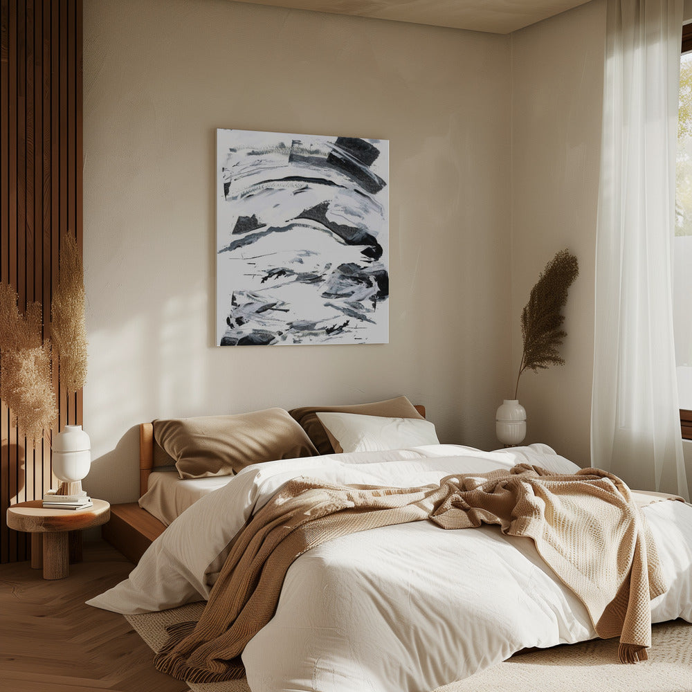 Zwart-wit scène 1 | Canvas