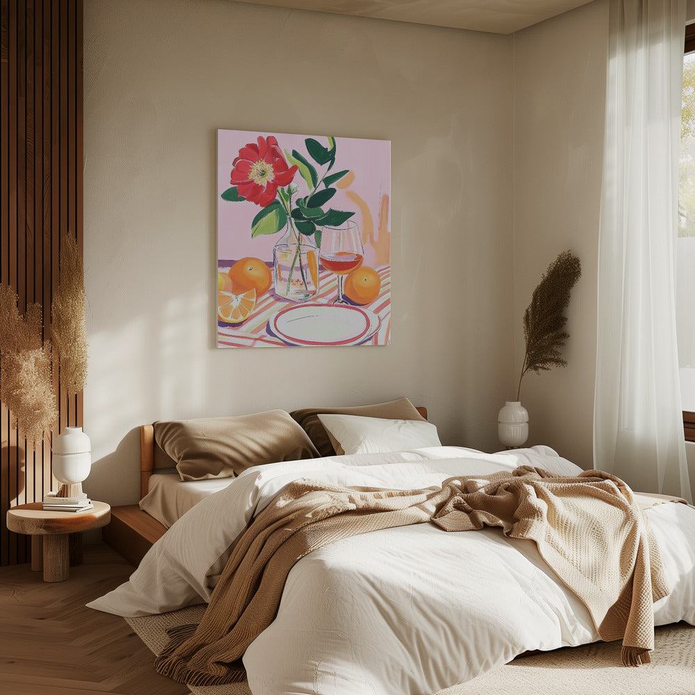 De roos en de sinaasappels | Canvas