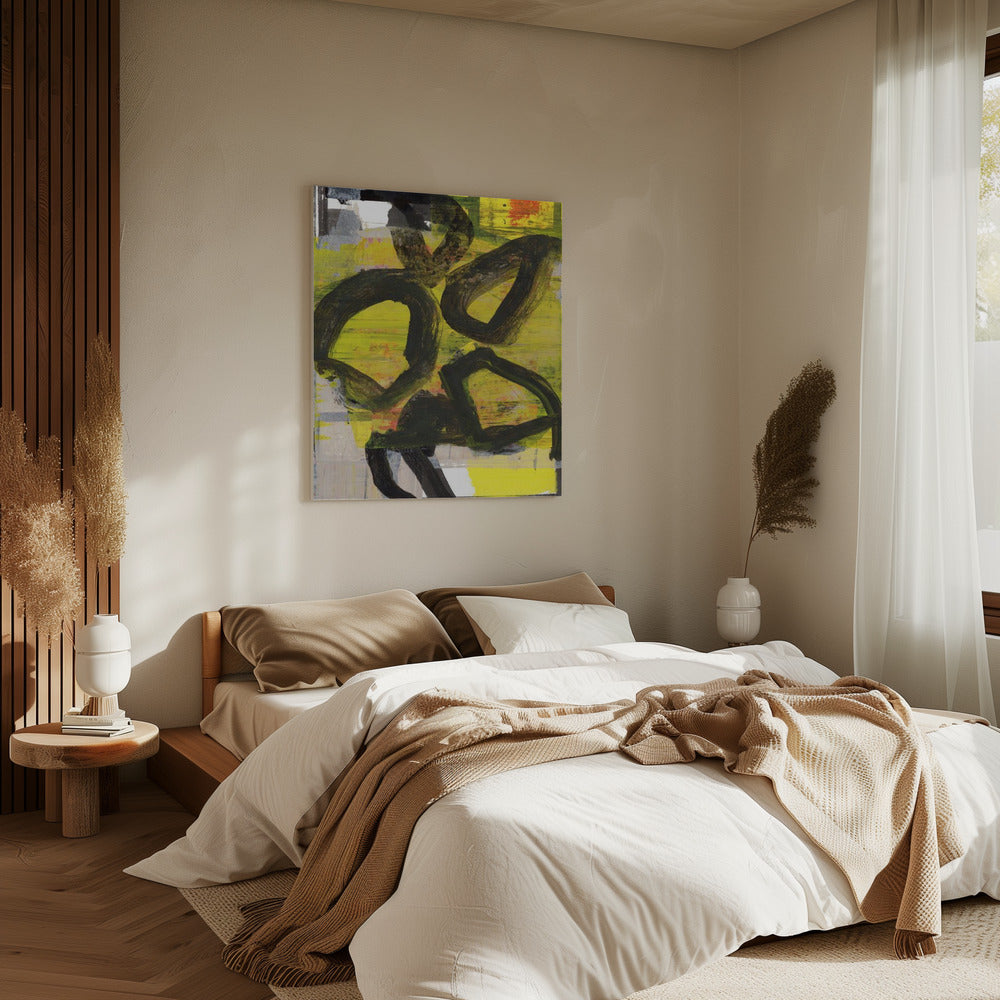 Geel Abstract Nr. 1 | Canvas