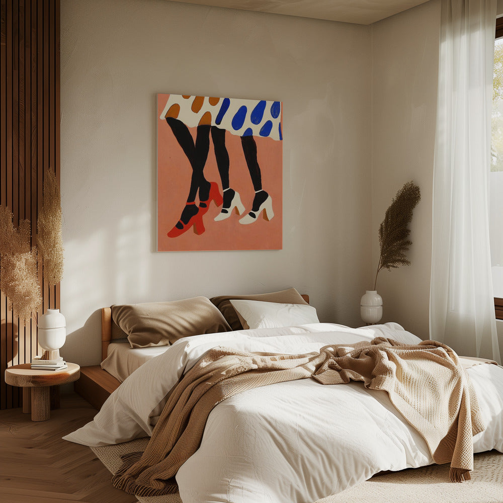Polka Dot Stappen | Canvas