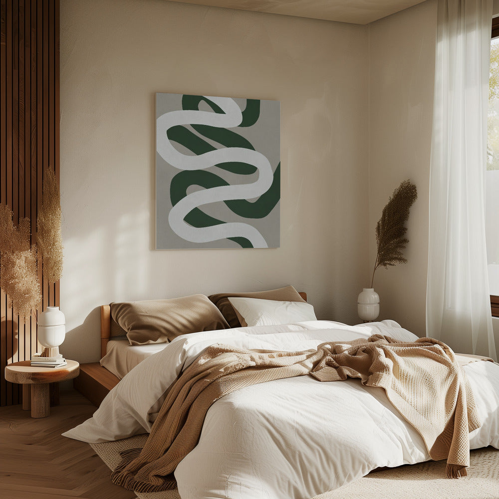 Expressionistische curven 3 | Canvas