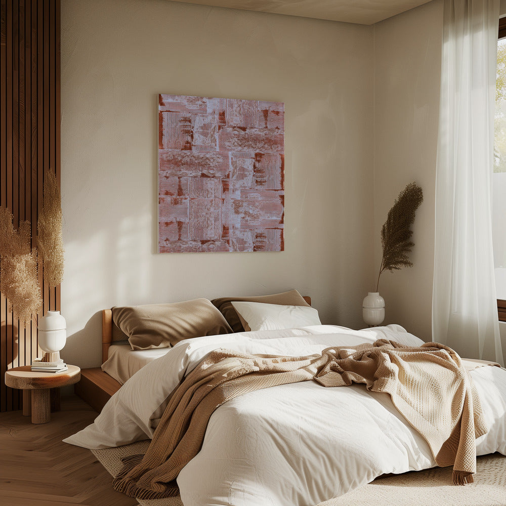 Cinnaber Zachte Lijnen Textuur No2 Print | Canvas