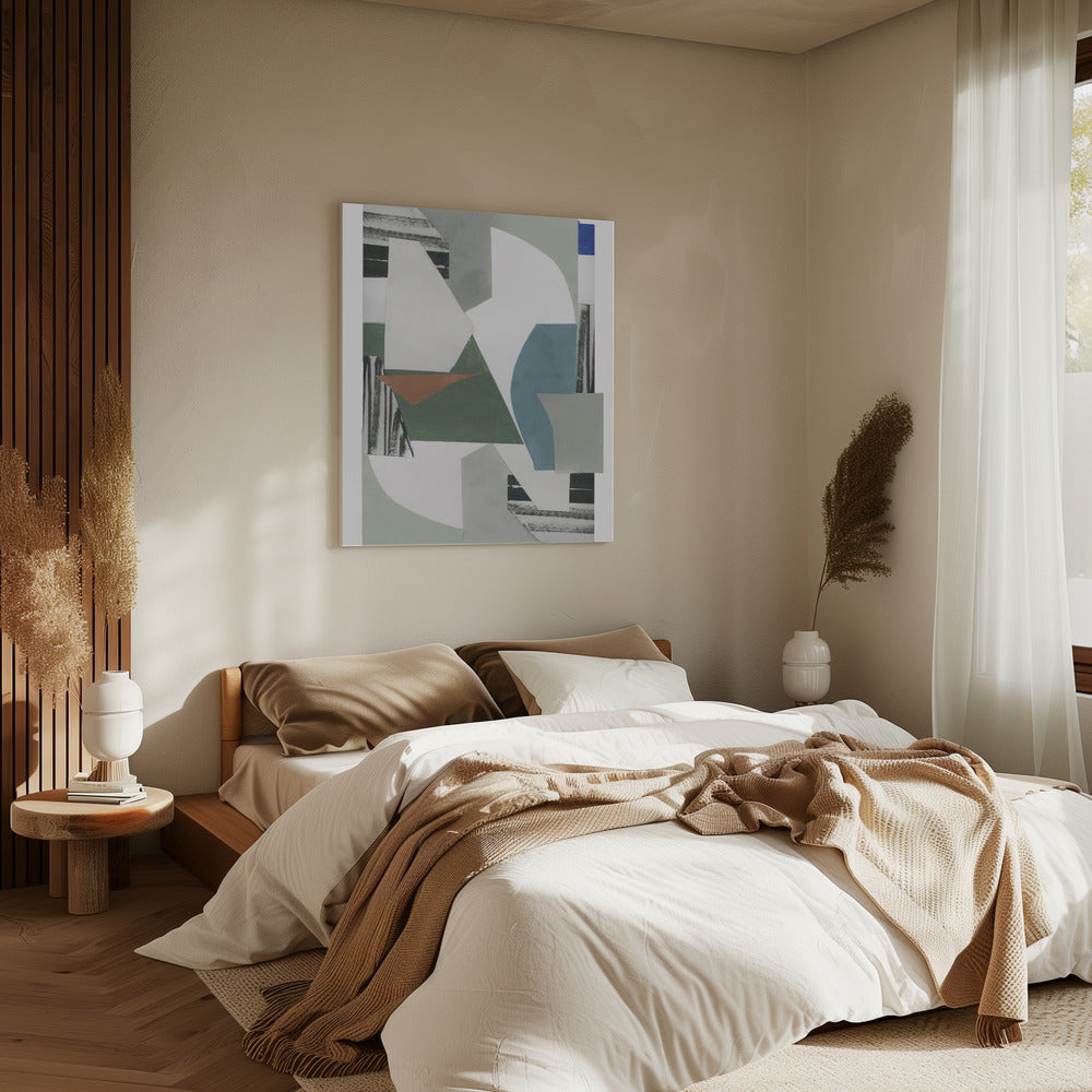Neutrale geometrische print nr. 1 | Canvas