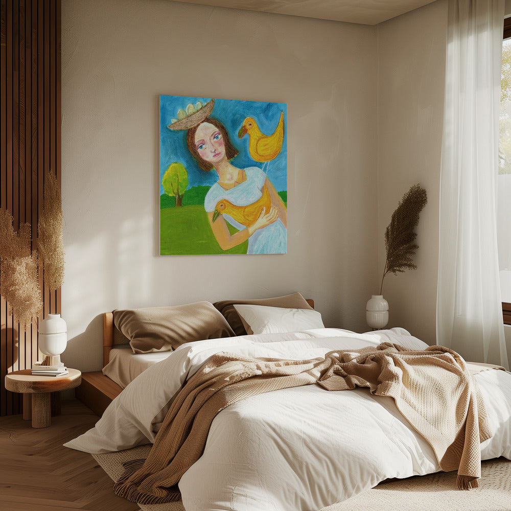 vogel dame | Canvas