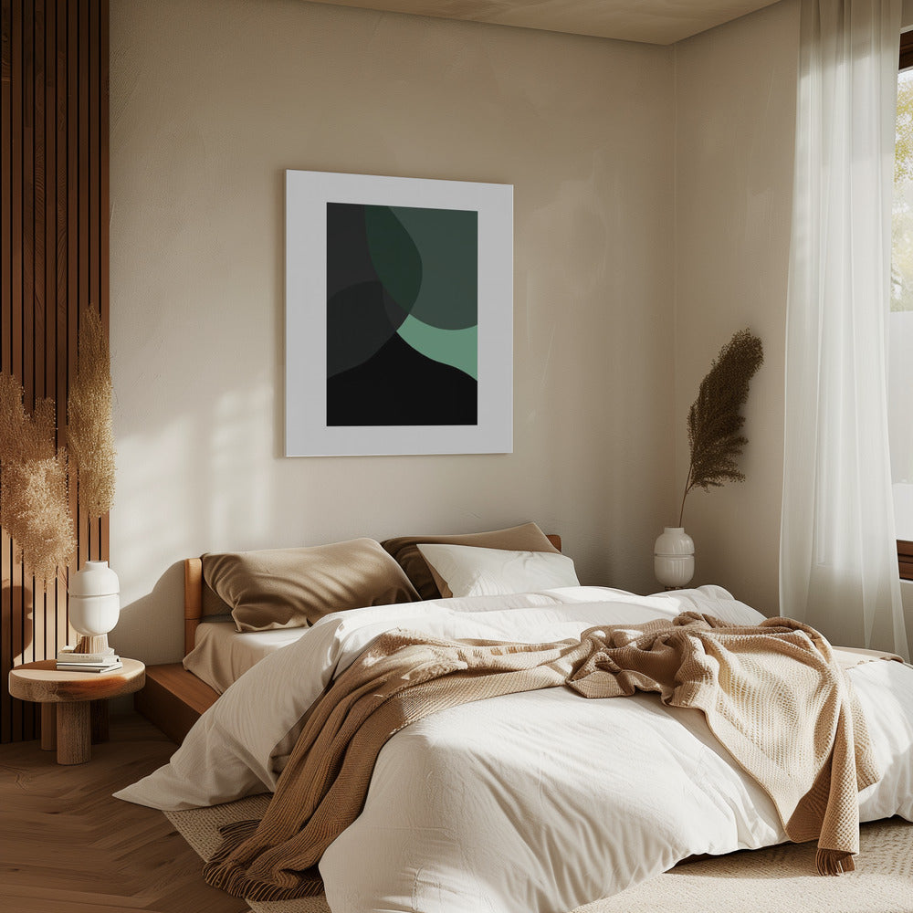 Abstracte zwarte vormen 3 | Canvas