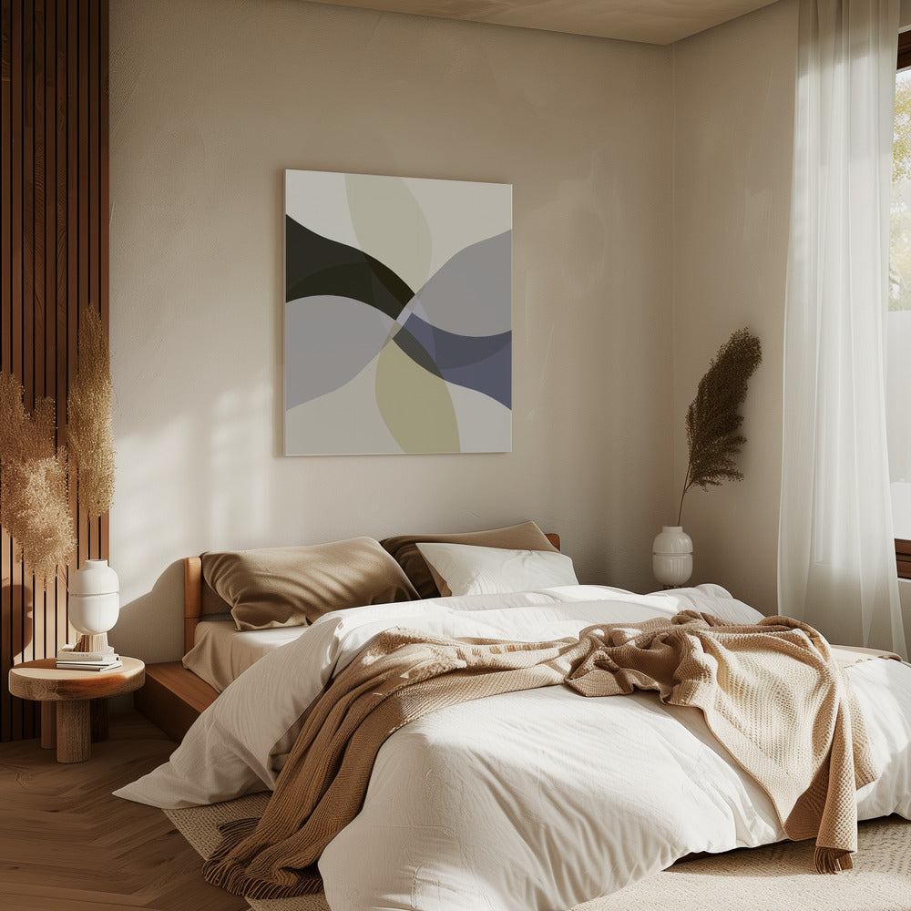 Abstracte neutrale vormen print 3 | Canvas
