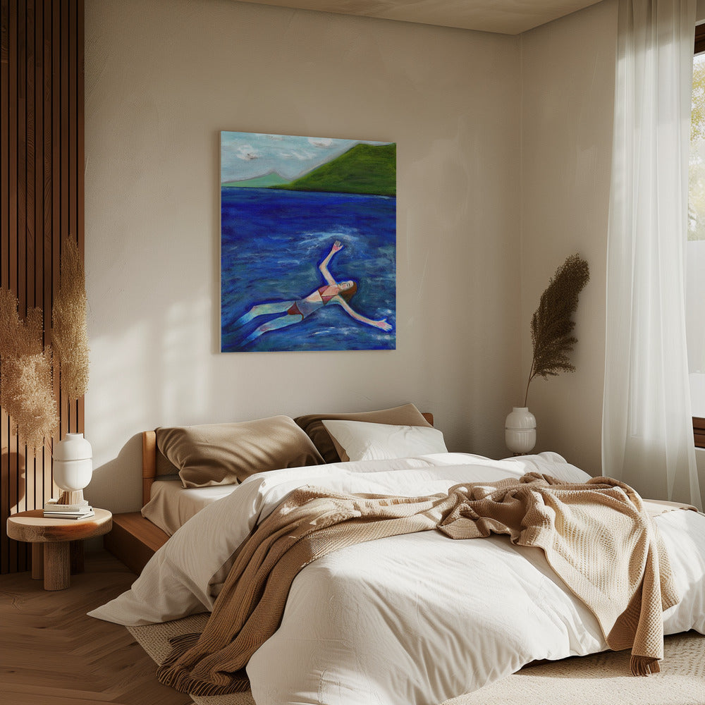 De zwemmer | Canvas