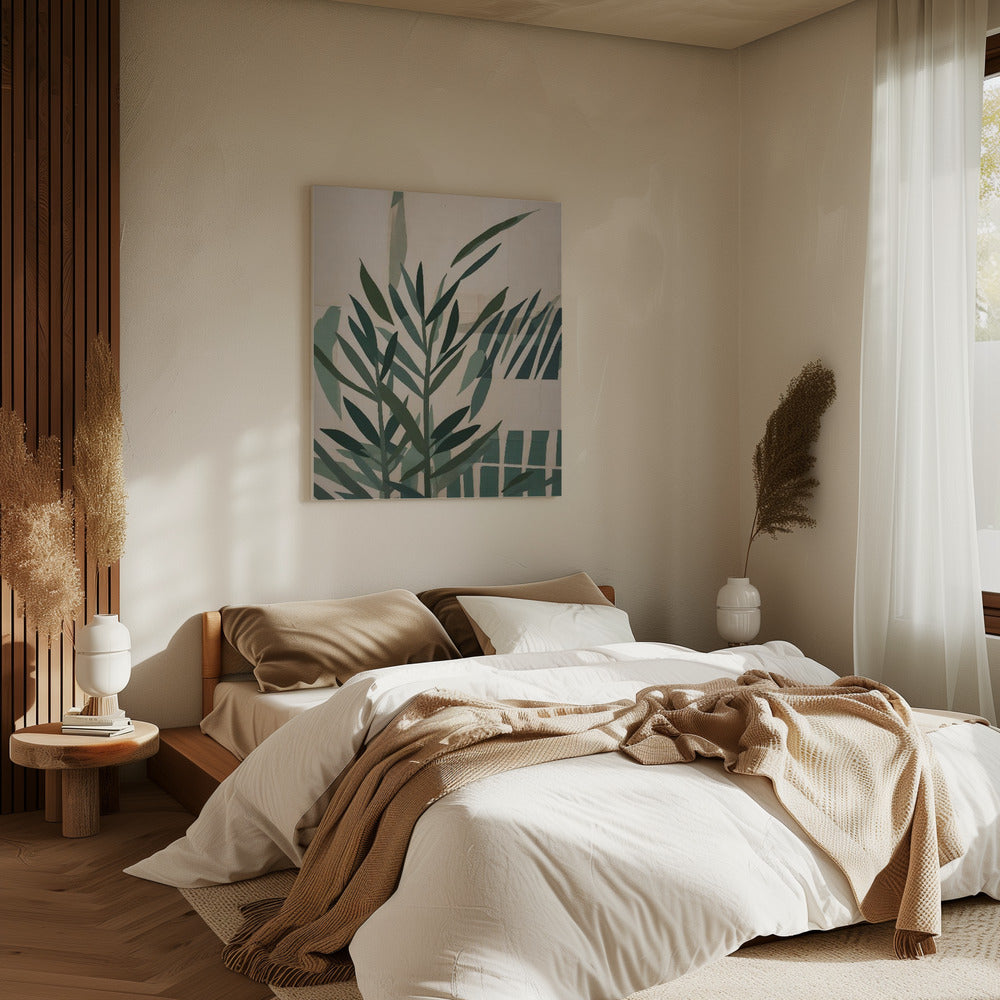 Groene silhouetten | Canvas