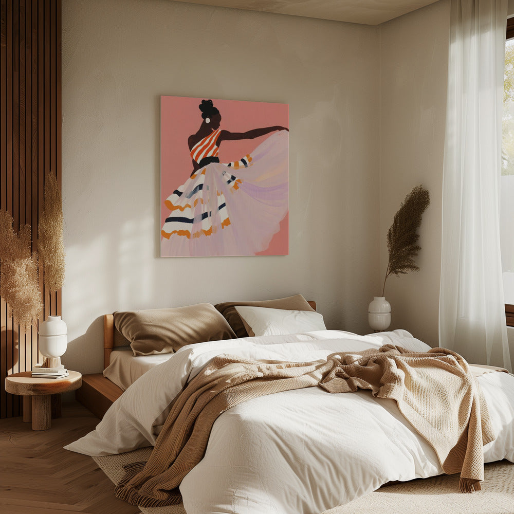Dans van kleuren | Canvas
