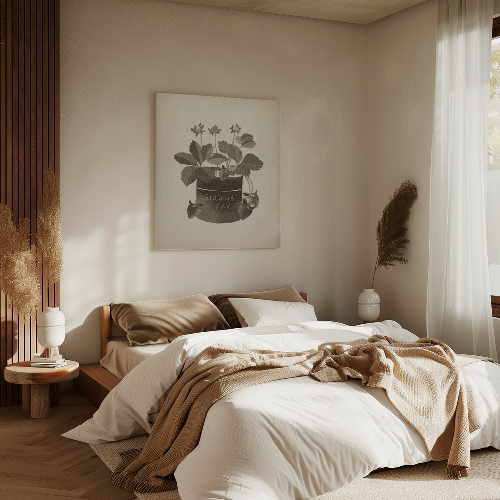 Vintage aardbeienplant | Canvas
