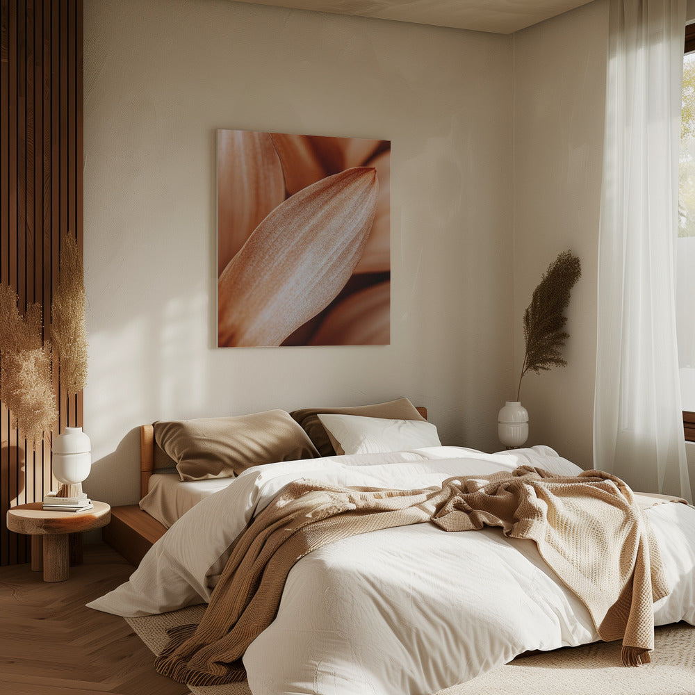 Amber Petal Elegantie | Canvas