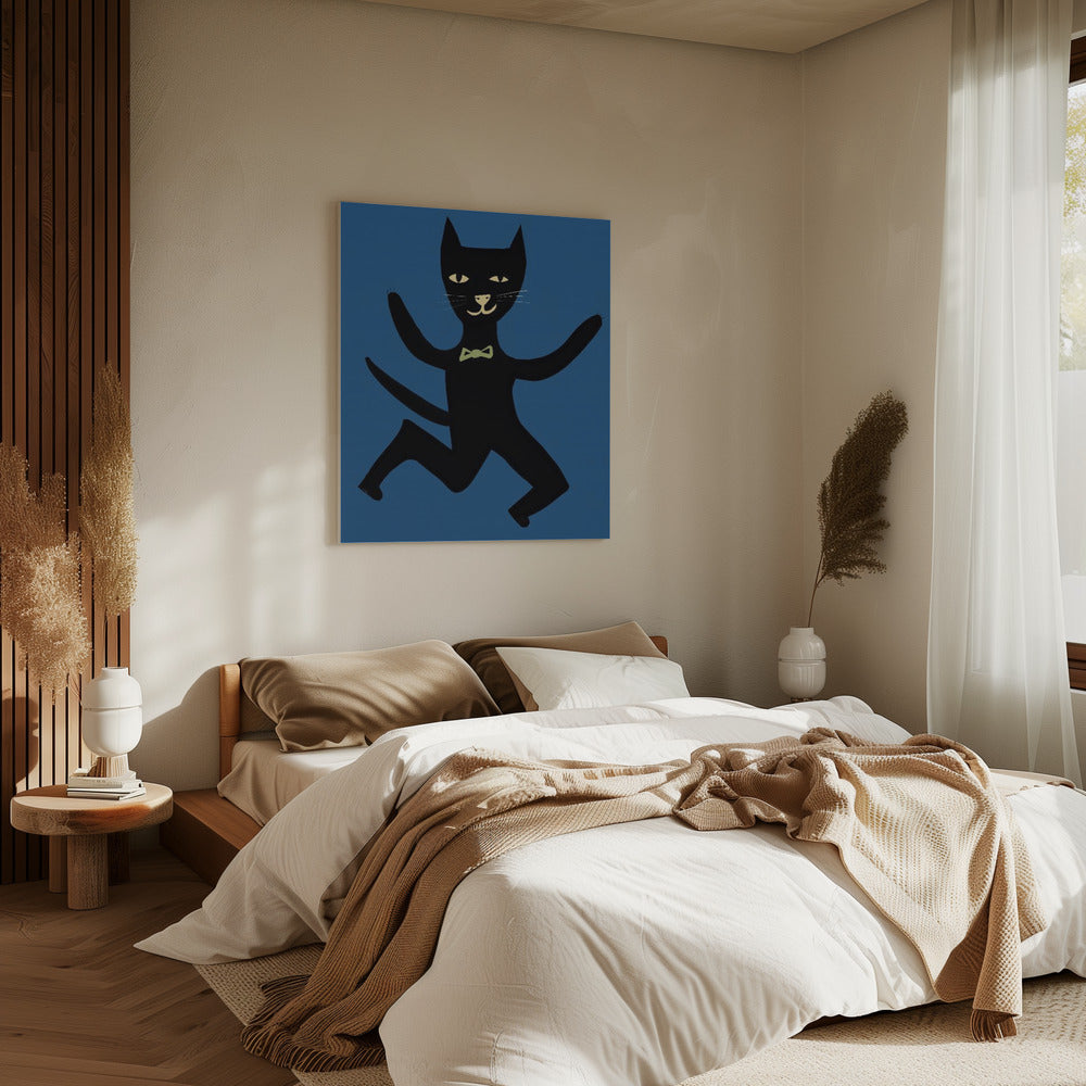 Zwarte kat | Canvas