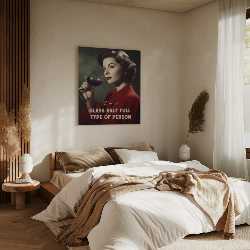 Ik ben een glas-halfvol-type | Canvas