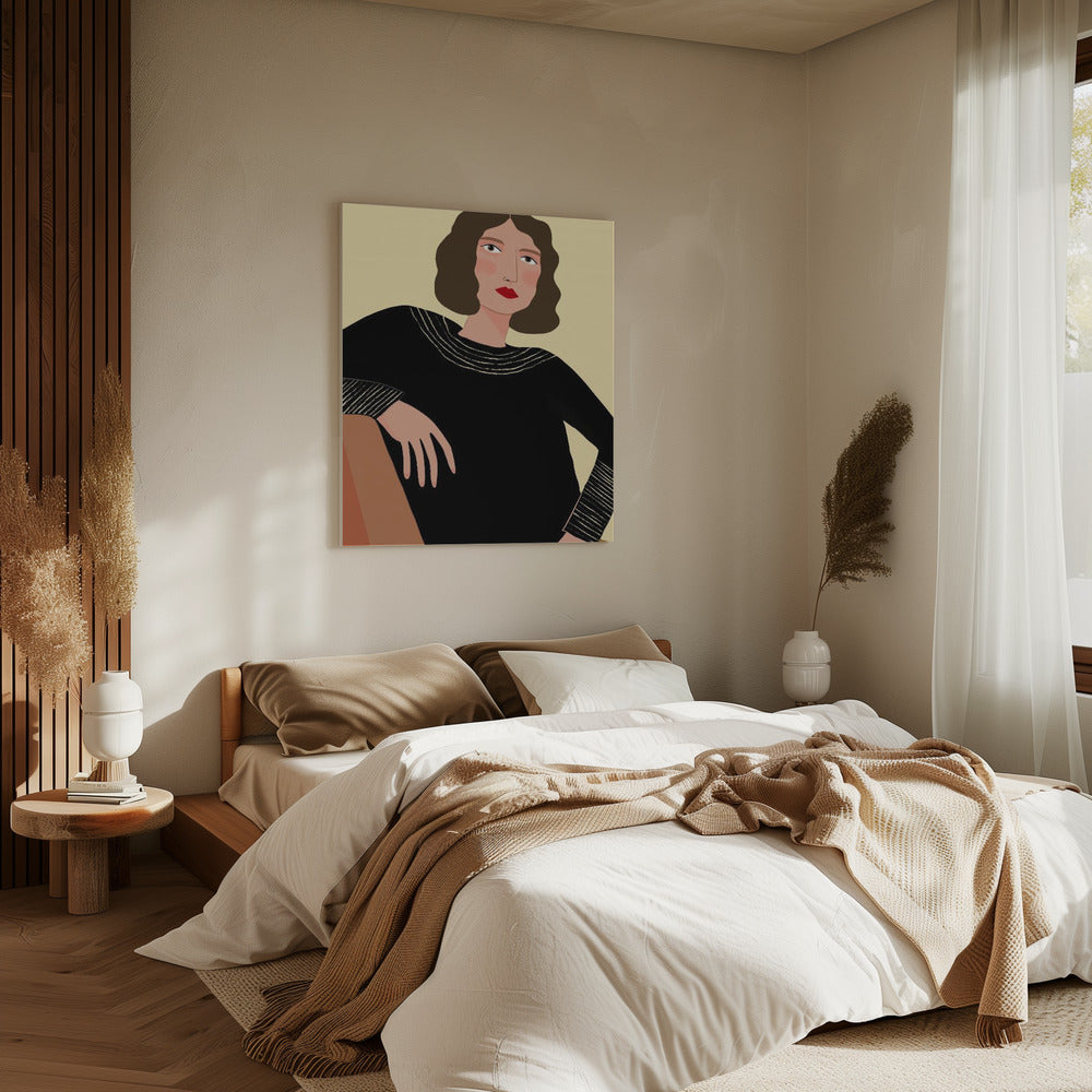 Vrouw ontspannen | Canvas
