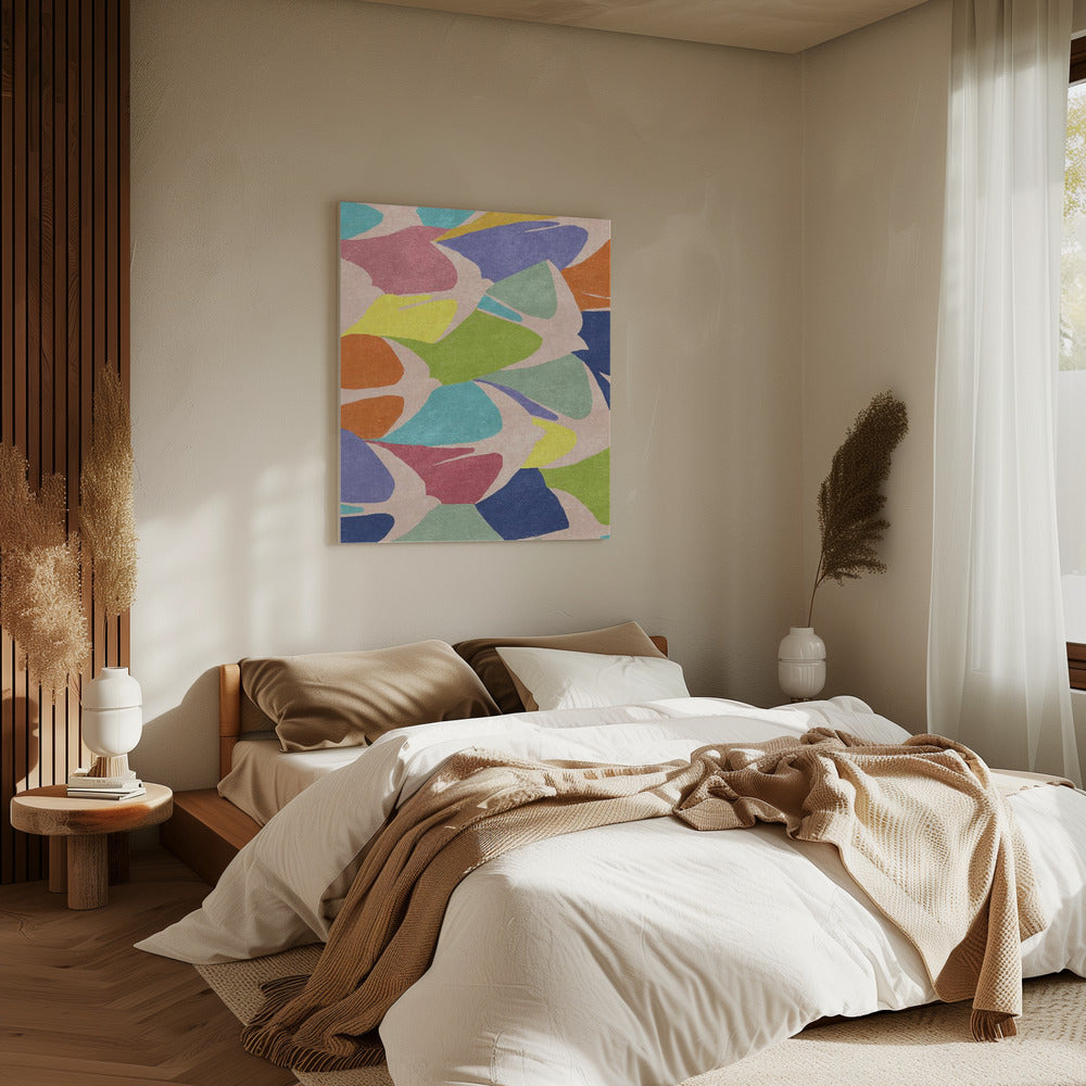 Abstracte vogels | Canvas