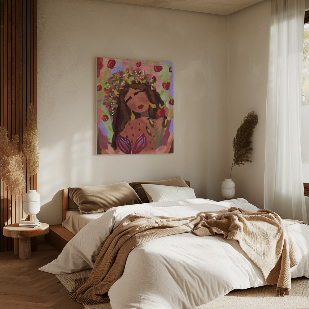 Vrouw en appels | Canvas