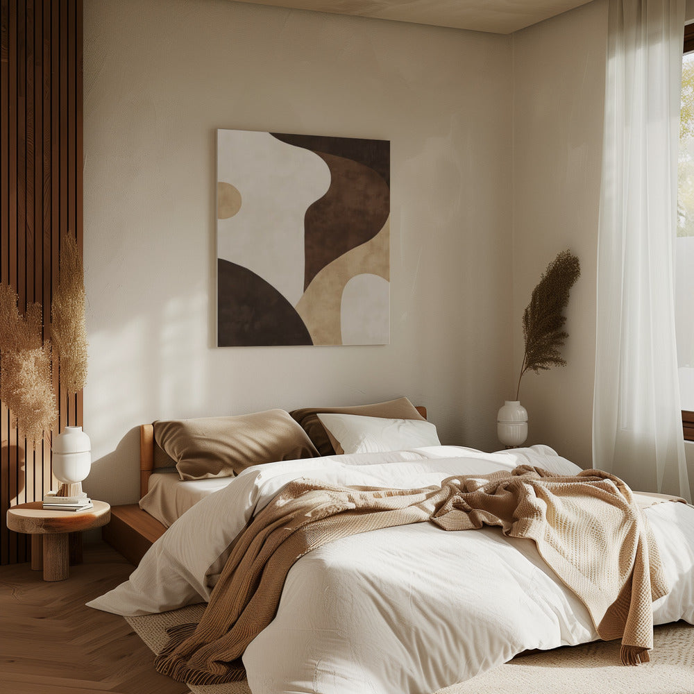 Bruine tinten Geometrisch 2 | Canvas