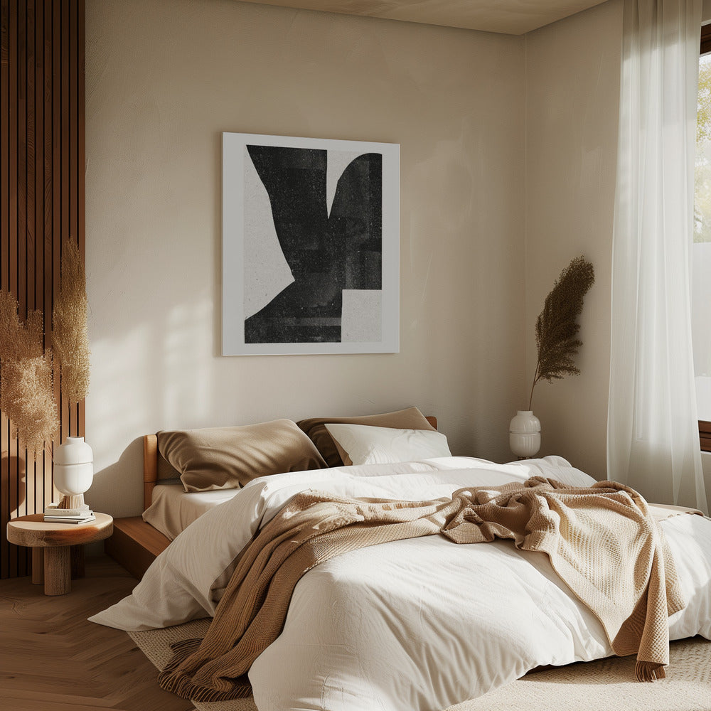 Donkere silhouetvorm | Canvas