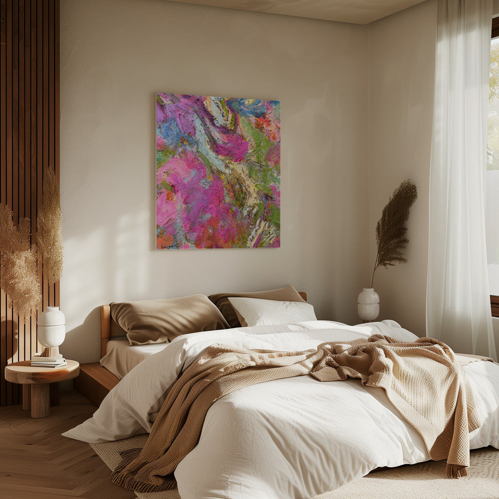 Kleurrijke betoverde penseelstreken | Canvas