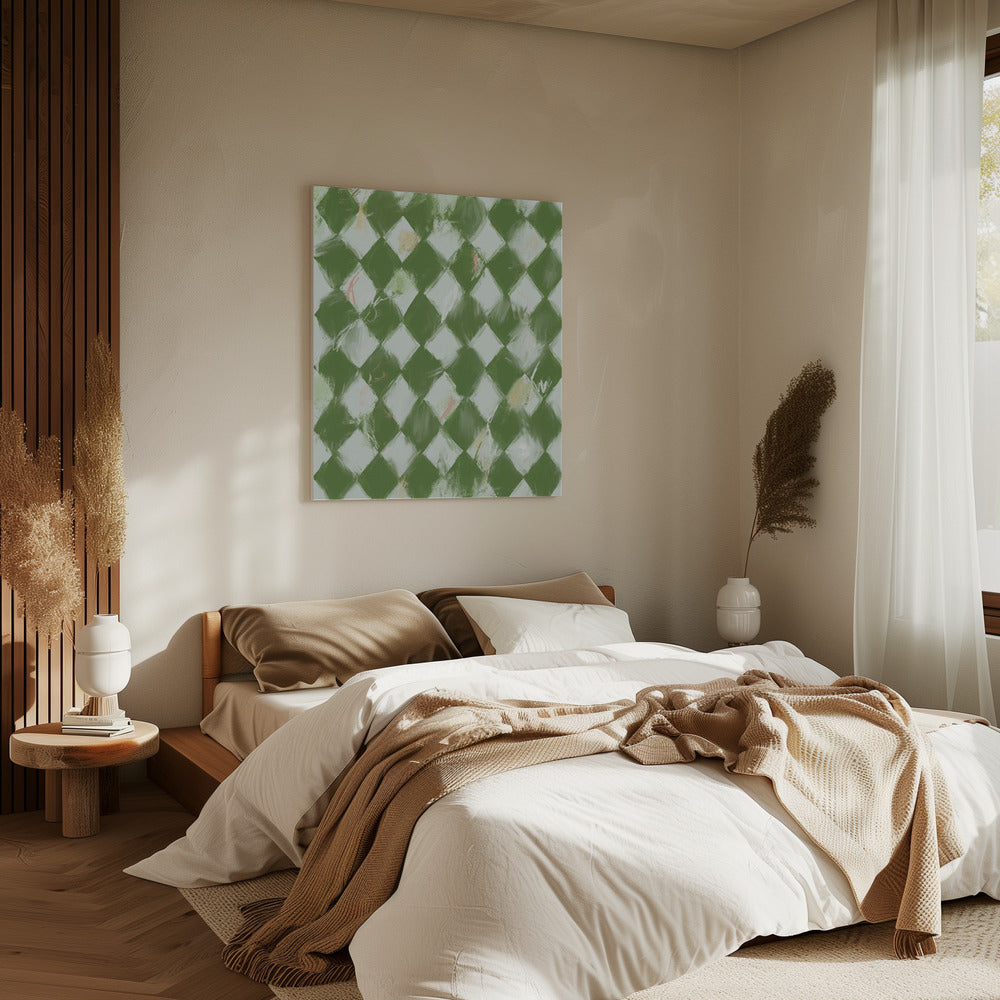 Groene diamanten | Canvas