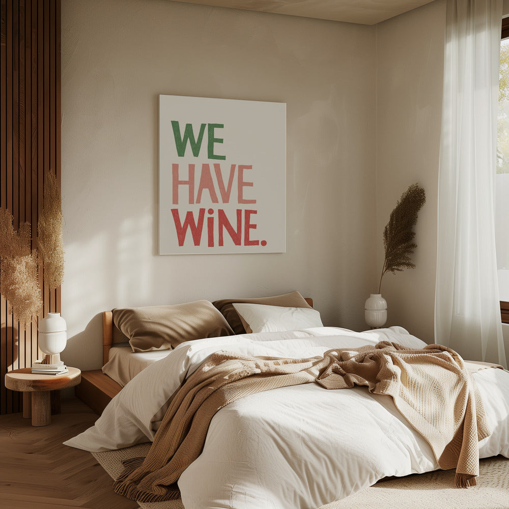 'We Have Wine' typografietekst | Canvas