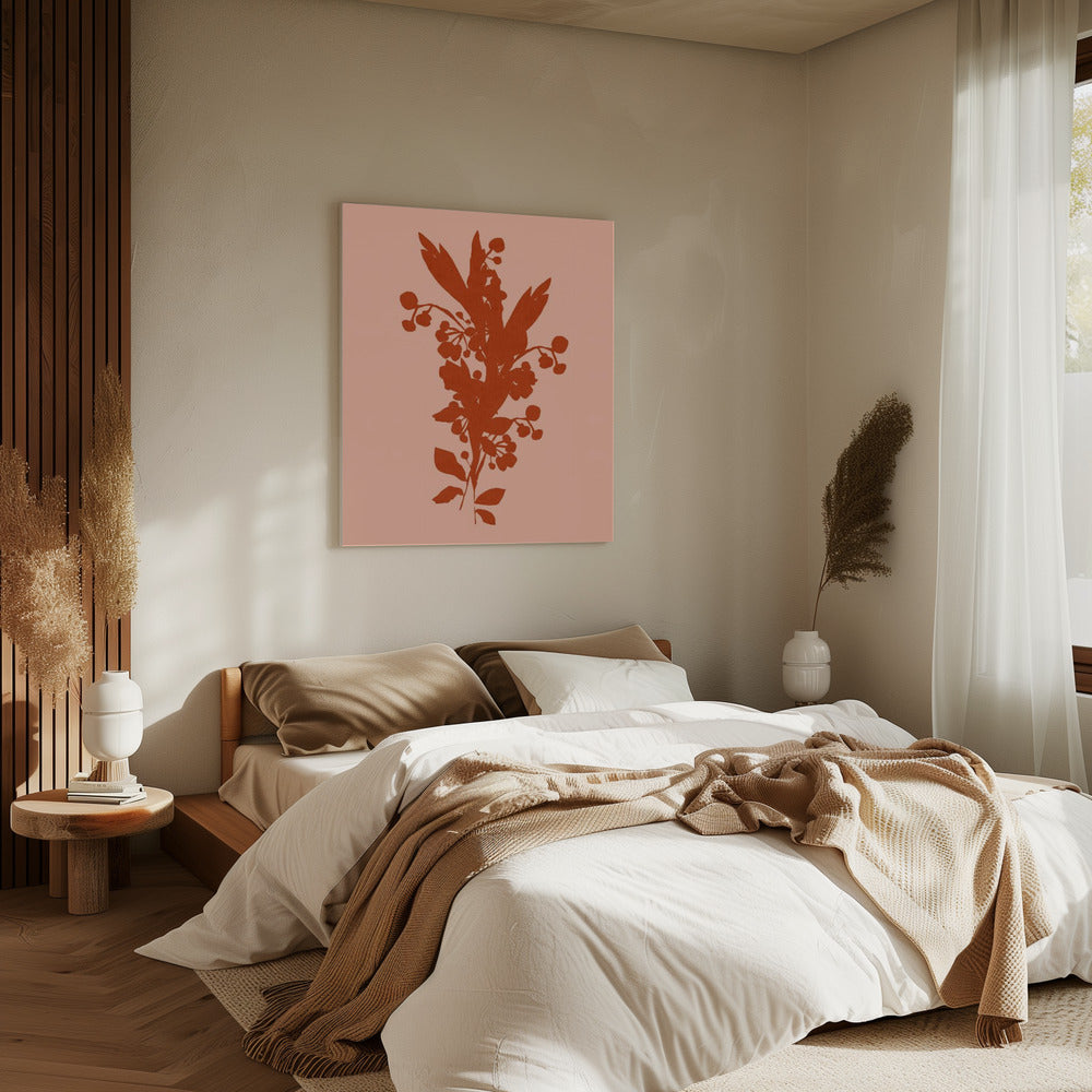 Bloemensilhouet 8 | Canvas