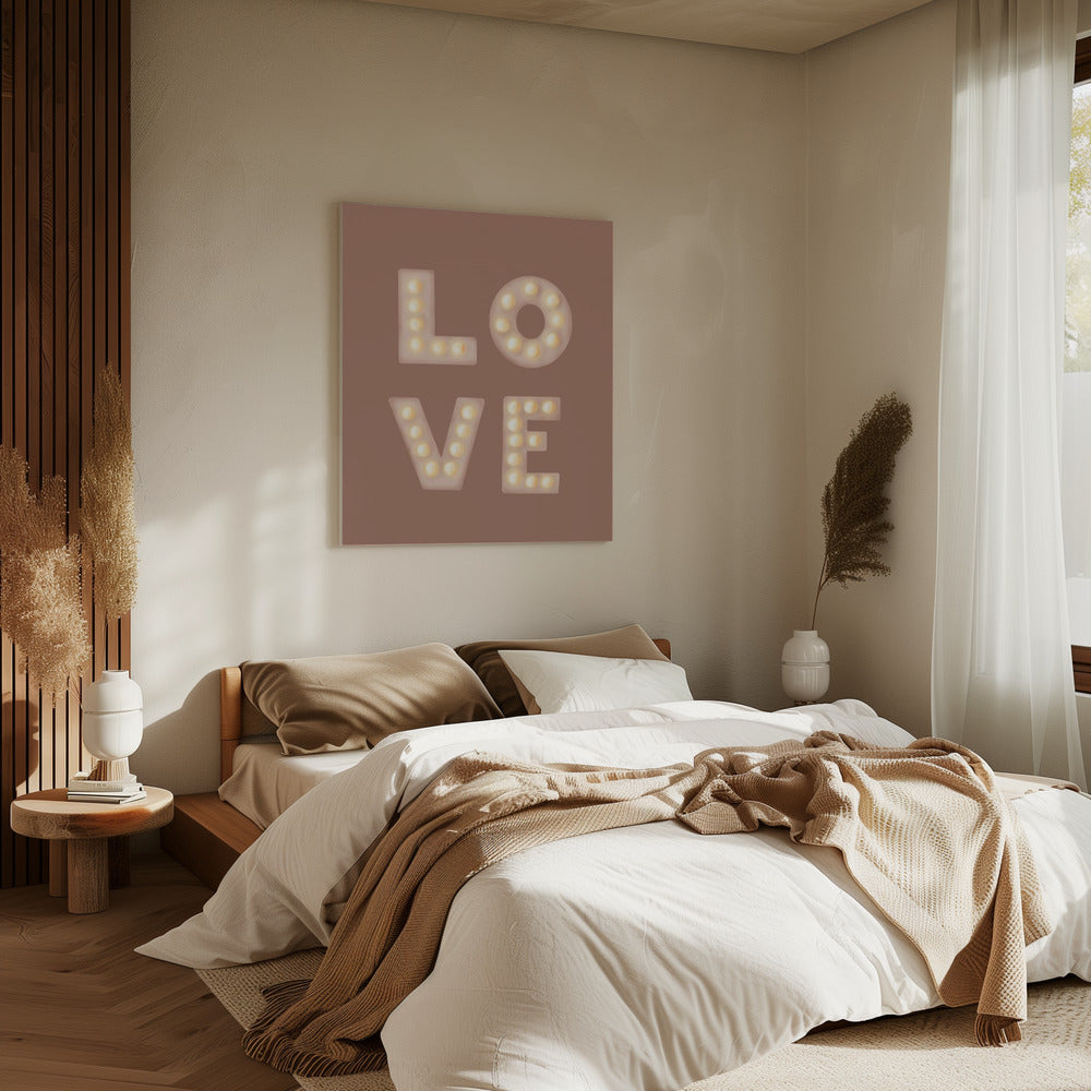 Liefdeslichtletters Mochamousse | Canvas