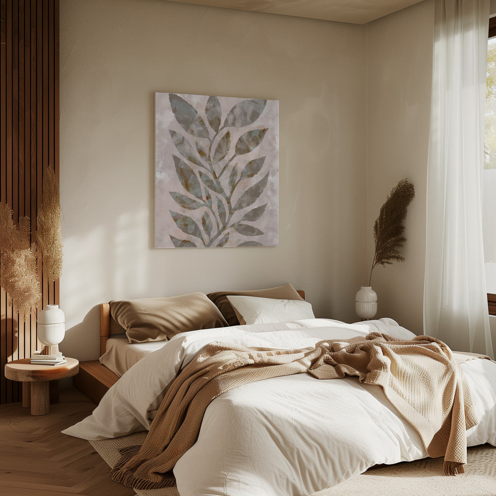 Abstracte bladeren | Canvas
