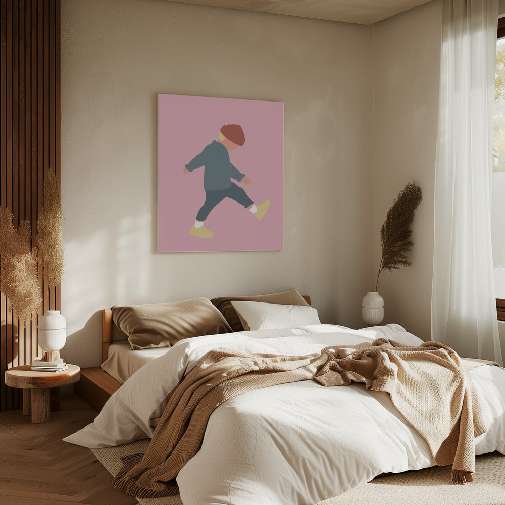 Tamo - Silhouet van een lopende jongen | Canvas