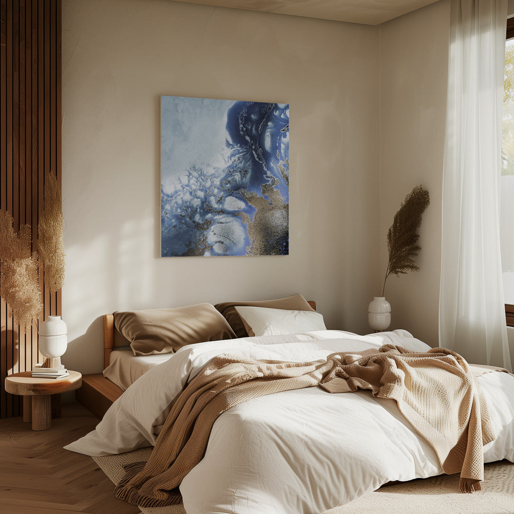 Zen Art 'Ocean Wave Waltz 2' - Aquarel golven | Canvas