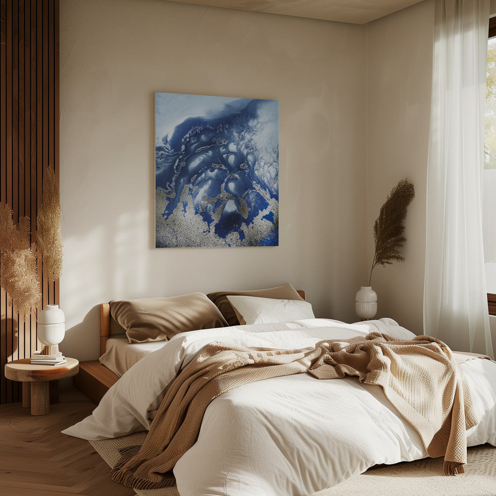 Rustgevend - "Ocean Wave Waltz 1" - Aquarel golven | Canvas