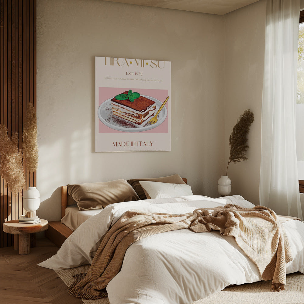 Klassieke Italiaanse Tiramisu Print | Canvas