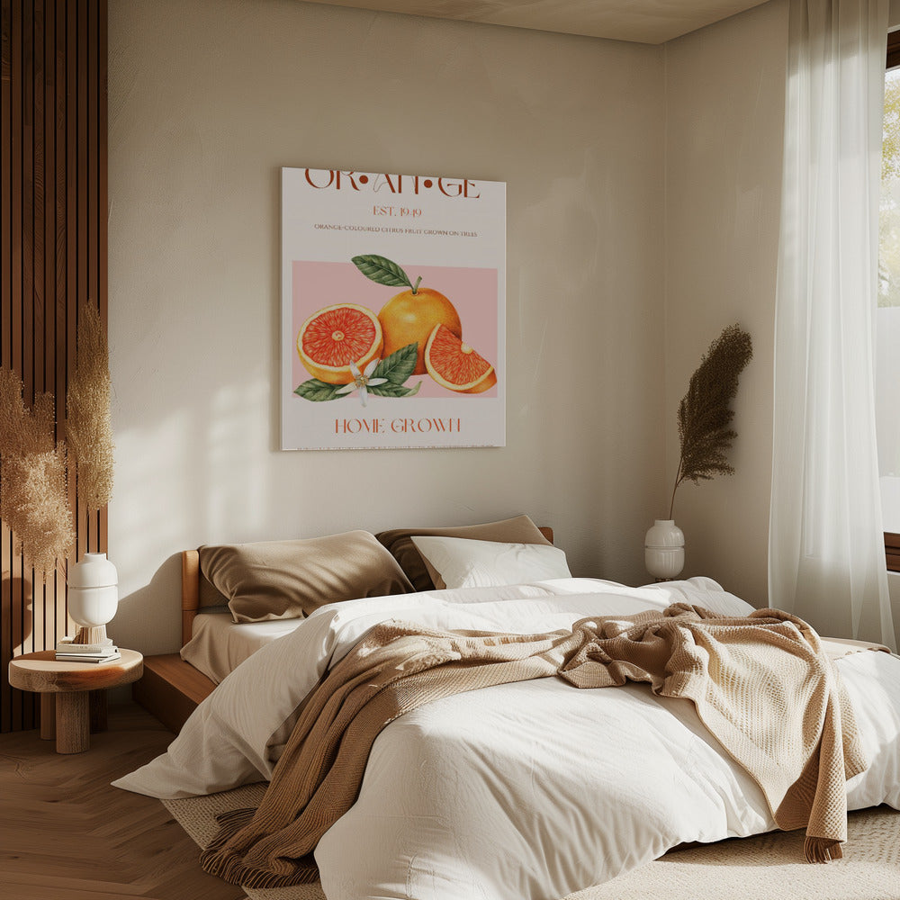Vintage-thema met levendige sinaasappels | Canvas