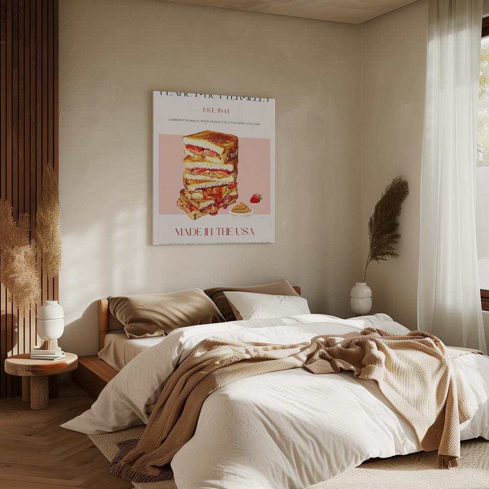 Pindakaas en jam sandwichstapel | Canvas