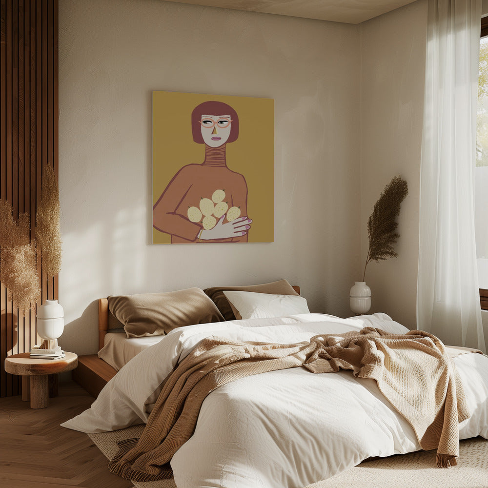 Dame met citroenen | Canvas