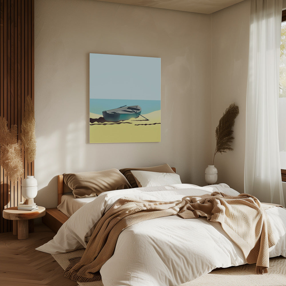 Boot op het strand | Canvas