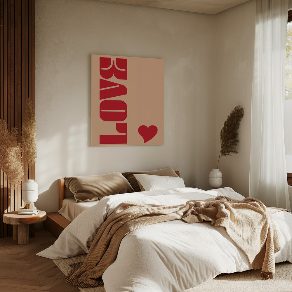 Rode, vette letters | Canvas