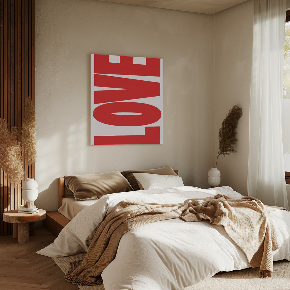 Vetgedrukte rode boodschap | Canvas