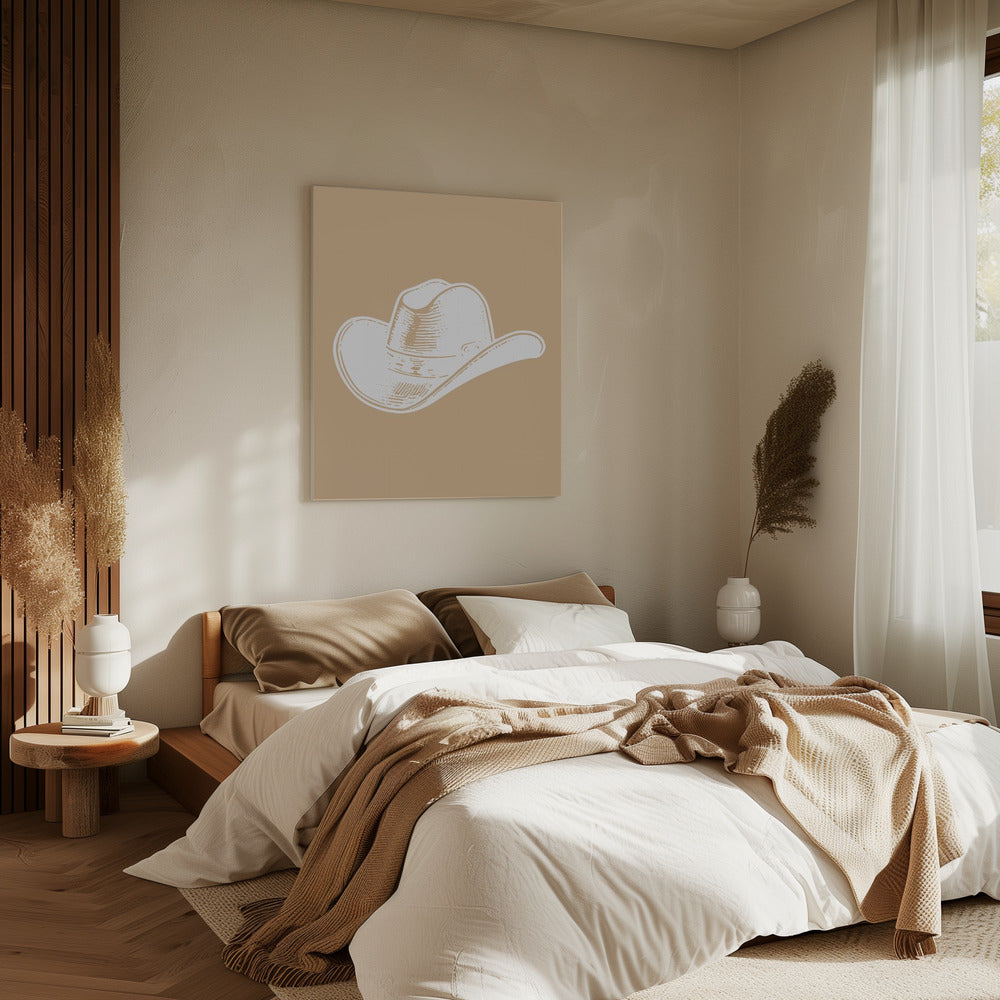 Neutrale cowboyhoed | Canvas