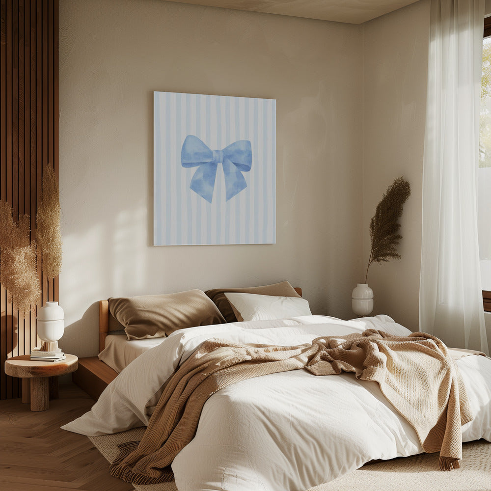 Elegantie met blauw lint | Canvas