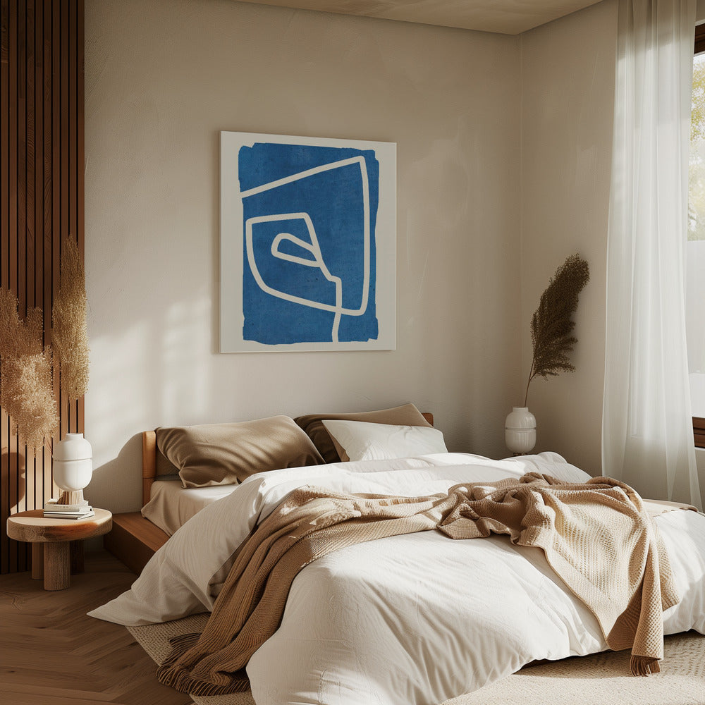 Blauwe Spiraaldans | Canvas
