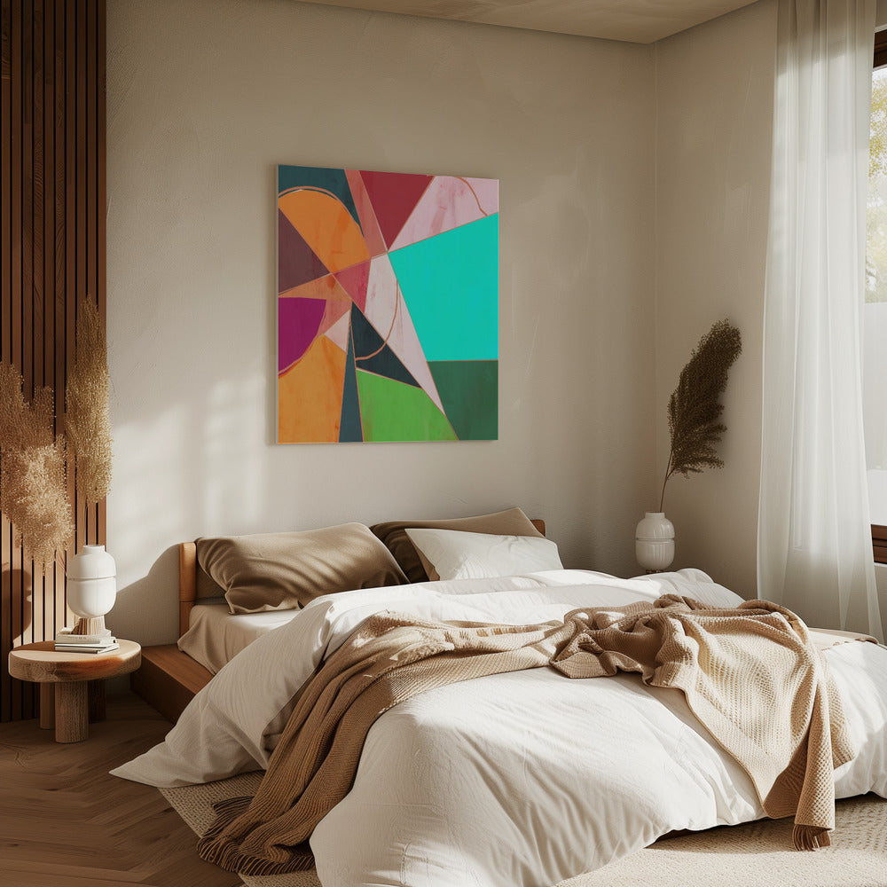 Kleurrijke geometrie abstract | Canvas
