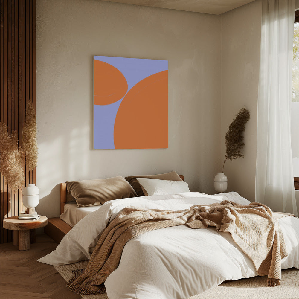 Oranje Harmonie Gelukzaligheid | Canvas