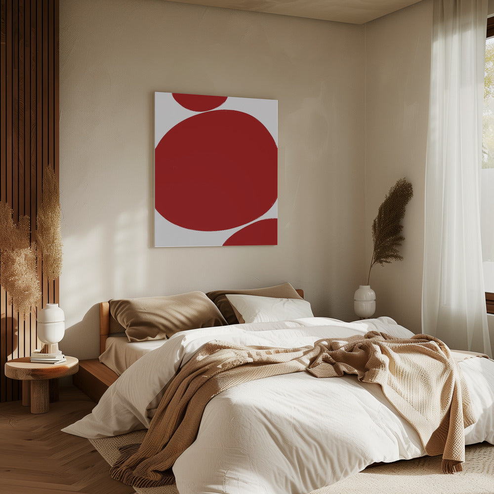 Dikke rode cirkels | Canvas