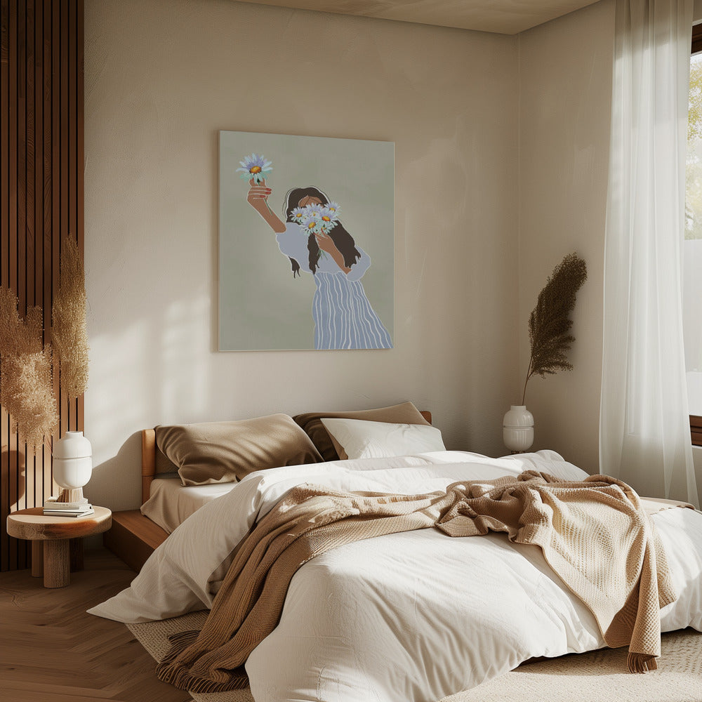 Een boeket madeliefjes | Canvas