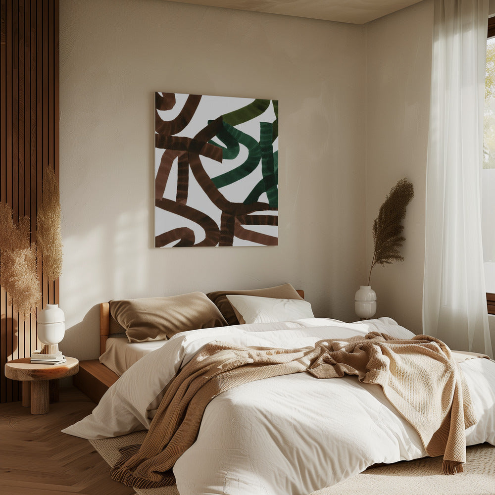 Weelderige lijnen | Canvas